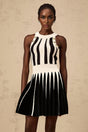 Pierina Top & Skirt Set Vertical Stripe Pattern Cropped Halter - neck Matching Outfit