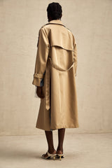 Pierina Trench Coat Contrast Belted & Patterned Edgy