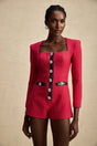 Pink long sleeve bodysuit with cutout details named Celestine