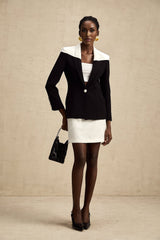 Piper Jacket & Skirt Black White Contrast Matching Set