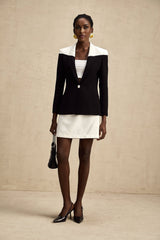 Piper Jacket & Skirt Black White Contrast Matching Set
