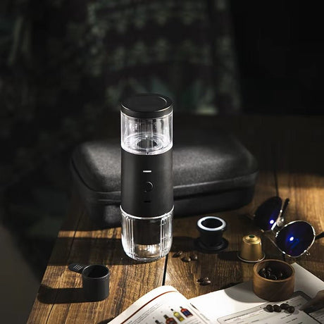 Portable Coffee Maker – 20 OZ Travel Mug with Grinder & Filter