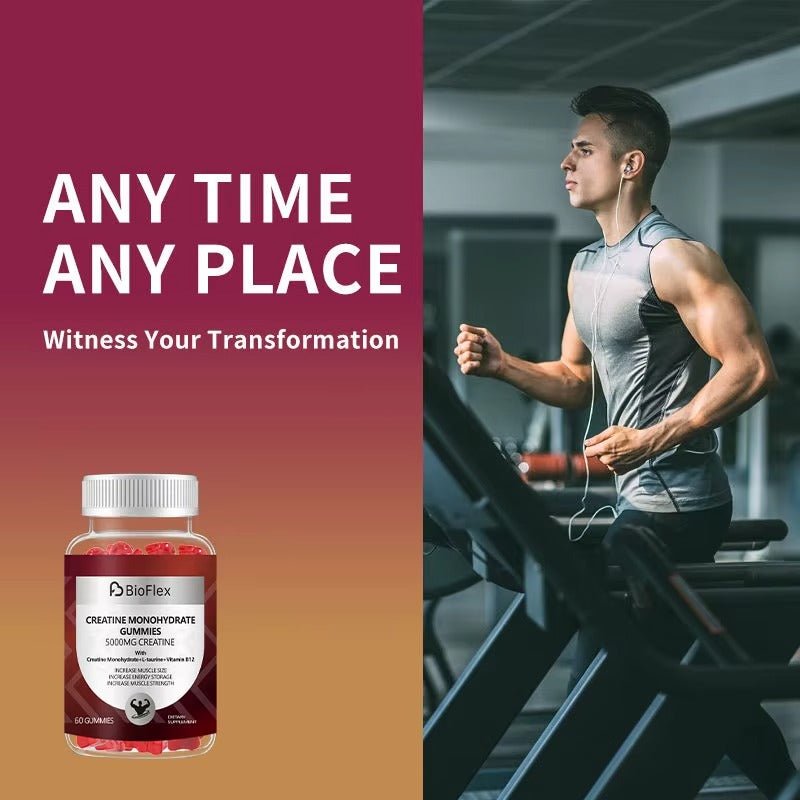 Pre - Workout 5000 MG Creatine Gummies – Monohydrate Energy & Muscle Growth Support