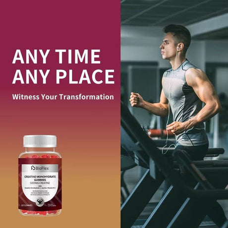 Pre - Workout 5000 MG Creatine Gummies – Monohydrate Energy & Muscle Growth Support