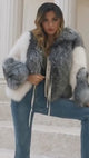 Ivanna White & Silver Fox Fur Jacket