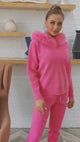 Ansley Cotton Knit Set with Real Fox Fur Hood