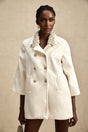 Priscilla Coat Crystal & Pearl Embellished Maxi Woolen Fabienne