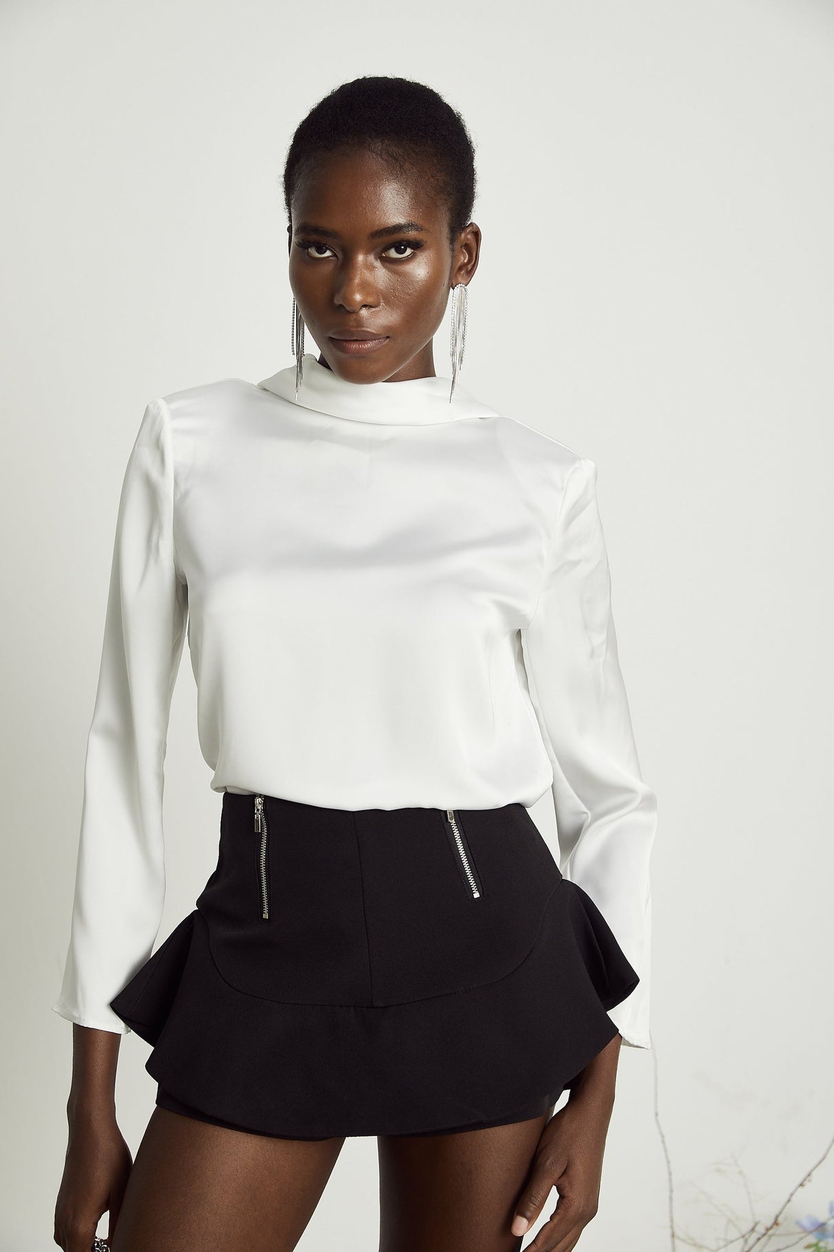 Priscille layered flouncehem shorts