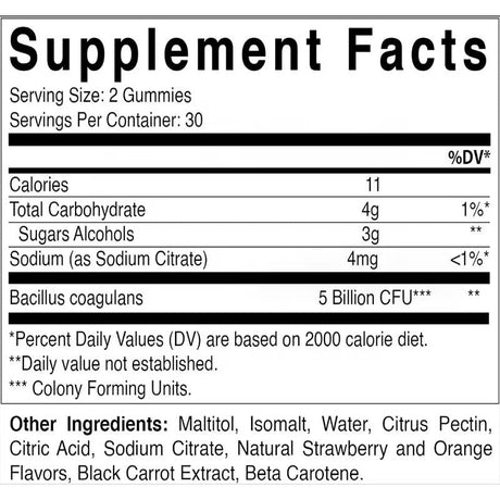 Probiotic Gummies – Sugar - Free Pre & Probiotic Digestive Supplements 60 Count