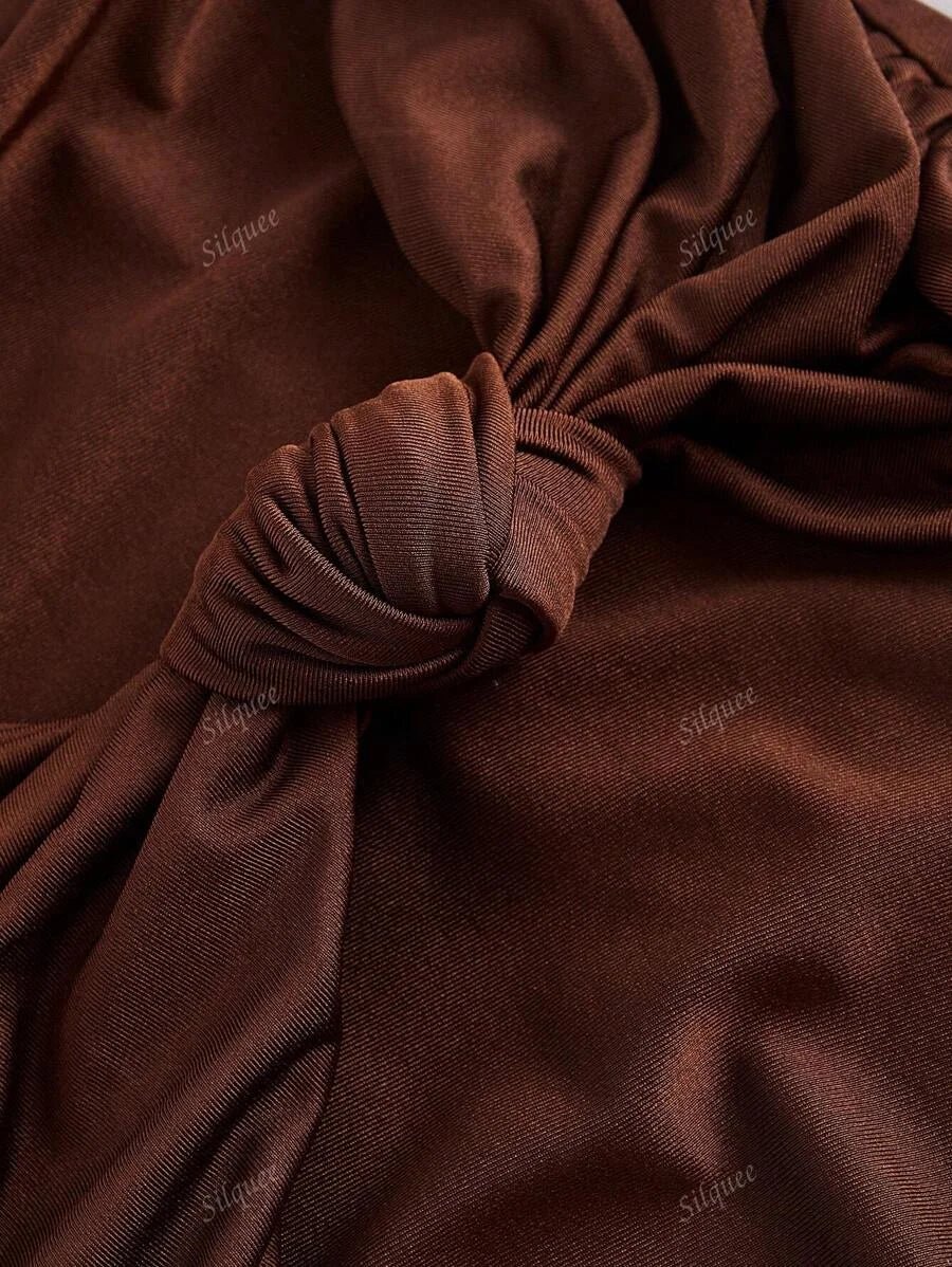 Rachel Midi Dress - Halter Neckline - Formal & Evening - Bodycon - Elegant Style - Backless Twist