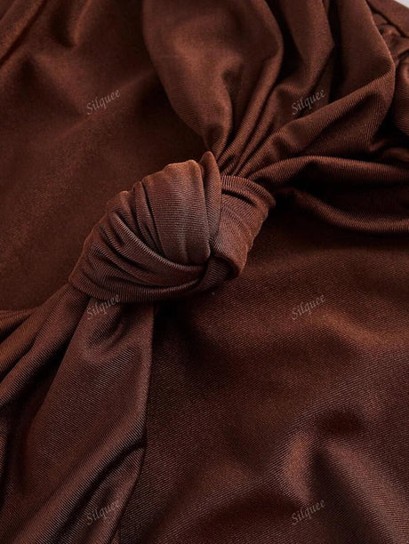 Rachel Midi Dress - Halter Neckline - Formal & Evening - Bodycon - Elegant Style - Backless Twist