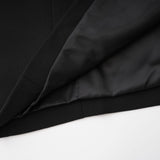 Raegan Mini Dress Black Shoulder Pad Buckle Detailing
