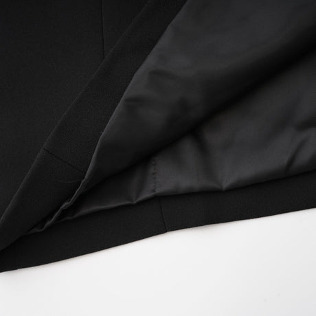 Raegan Mini Dress Black Shoulder Pad Buckle Detailing