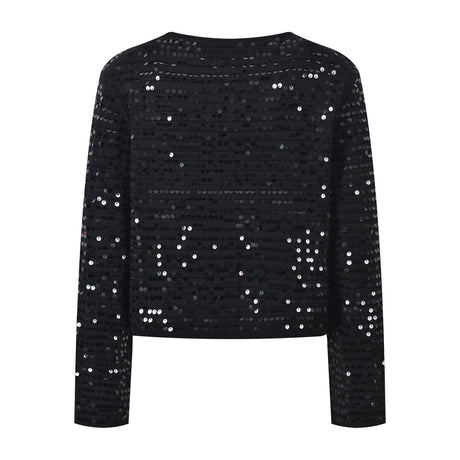 Raffaelina Blazer - Cropped Silhouette - Sequined Design - Tailored Fit - Bejeweled Buttons - Versatile Styling