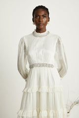 Raphaëlle crystalembellished tiered midi dress