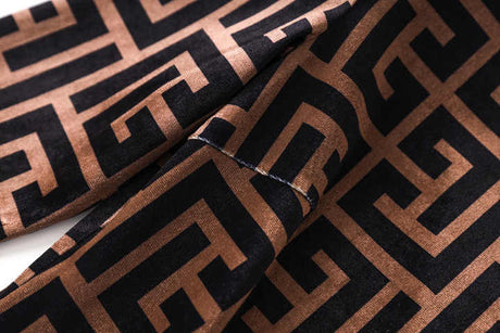 Raven Form - Fitting Long Sleeve Top - Geometric Logo Print with High Neck and Zipper Closure