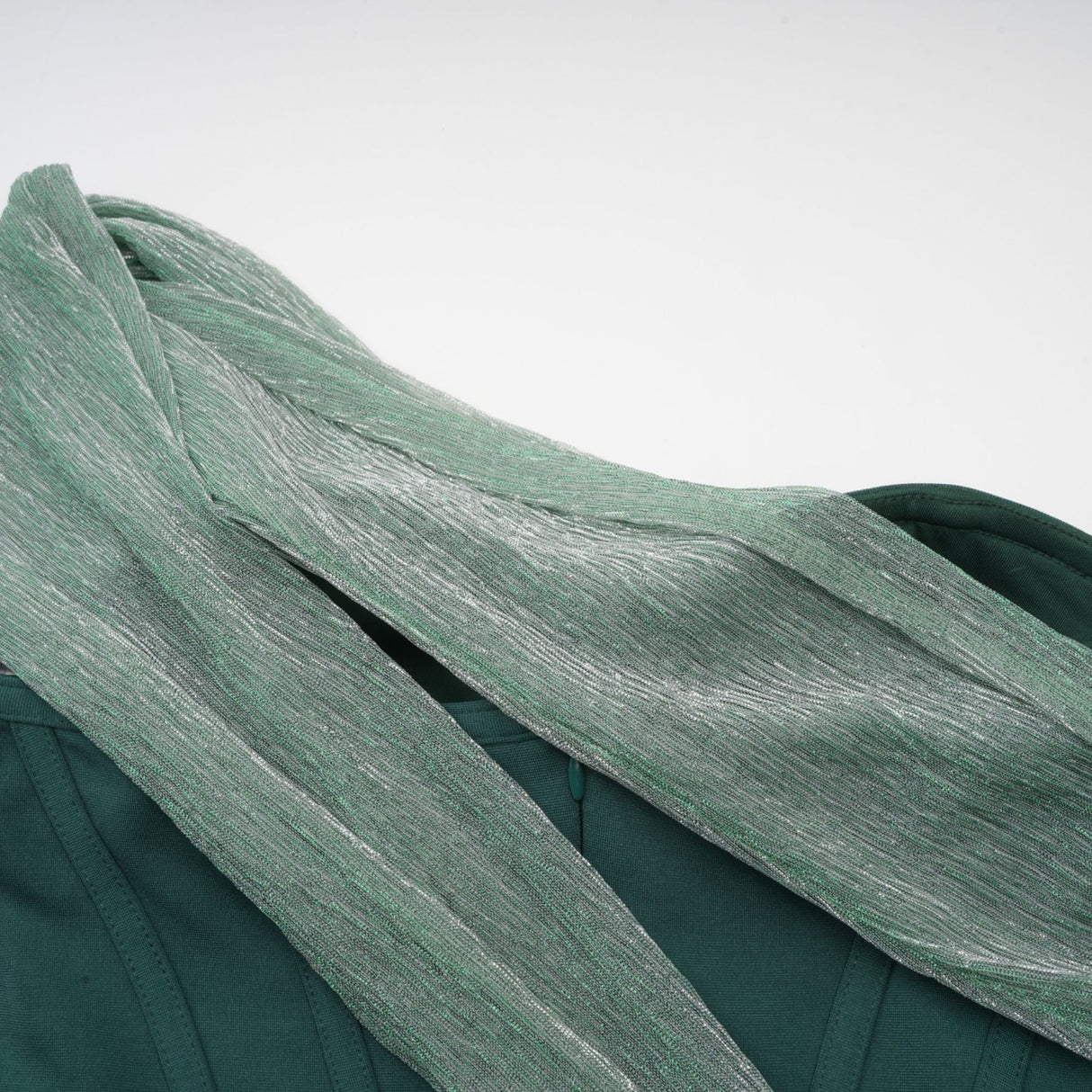 Raven Maxi Dress in Vibrant Green with Mono Shoulder