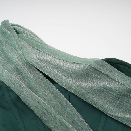 Raven Maxi Dress in Vibrant Green with Mono Shoulder