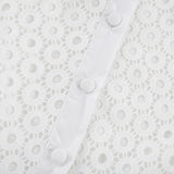 Rebecca Blouse & Shorts White Faux Flower Crystal Set