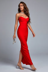 Rebecca Red Bandage Maxi Dress