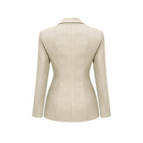 Rebekah Blazer with Lapel and Tie - Up Design