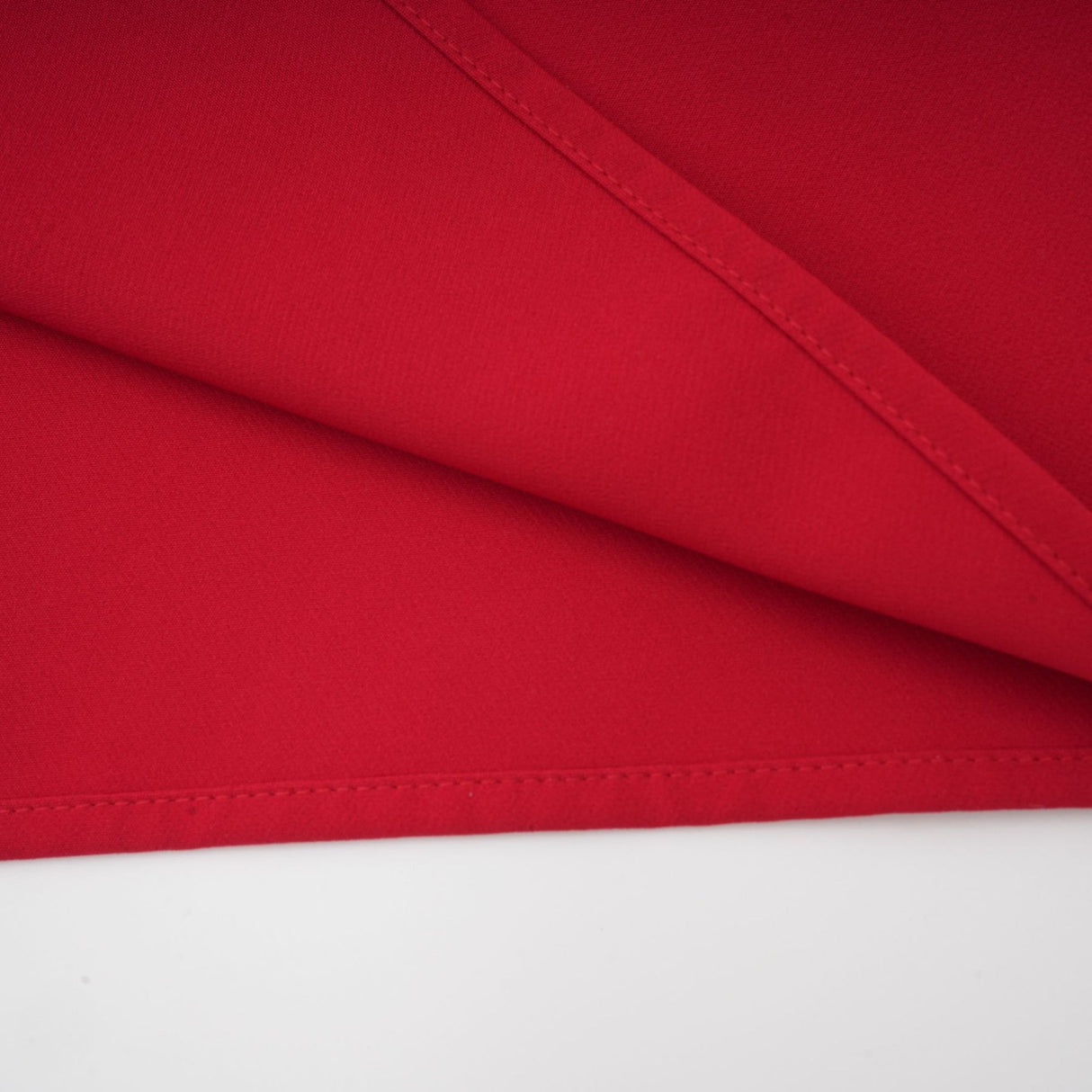 Red pleated maxi dress with high slit for Valentines Day