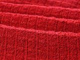 Red Tweed Chanel-Inspired Set with Bow Embellishments