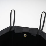 Reeva bowembellished velvet mini dress