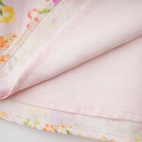 Remi Floral Midi Dress Pink Halterneck with Pleated Bustier & Corset Style