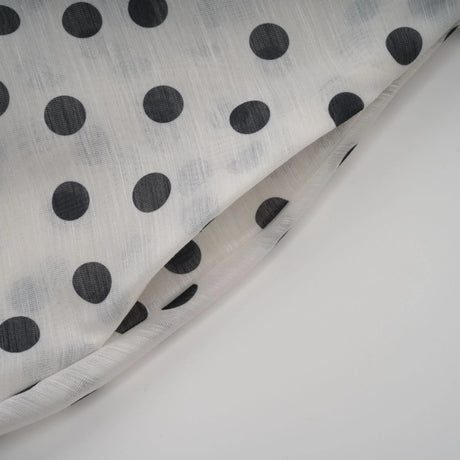 Renata Midi Dress White & Black Polka - Dot Bow Cut - Out