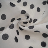 Renata Midi Dress White & Black Polka - Dot Bow Cut - Out