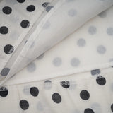 Renata Midi Dress White & Black Polka - Dot Bow Cut - Out