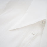 Renée white ruffled mini shirt dress