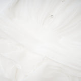 Renée white ruffled mini shirt dress