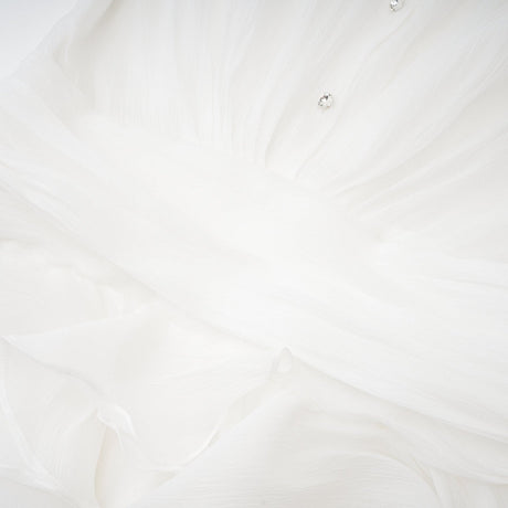 Renée white ruffled mini shirt dress