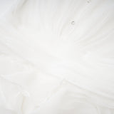 Renée white ruffled mini shirt dress