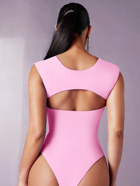 Rhea Bodysuit - High Stretch Fabric Elasticity - Slim Fit - Sleeveless - Casual Style - Sweetheart Neckline - Natural Waistline (mid Waist)