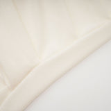 Riccarda Midi Dress White Draped Asymmetric Hem Ruched Detailing
