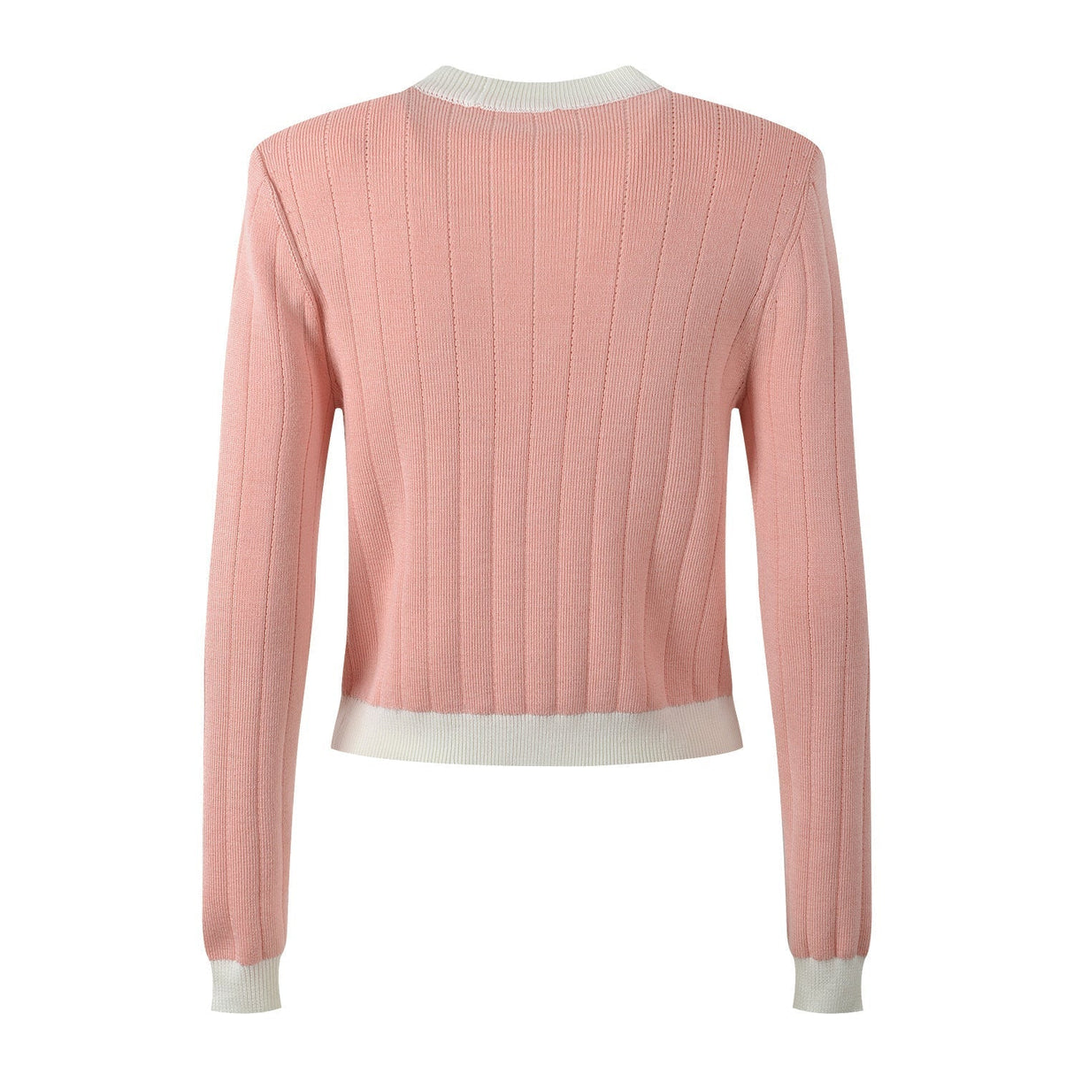 Riley Cardigan - Cropped Fit - Classic Design - Cozy Knit - Gold - Tone Buttons - Vintage - Inspired