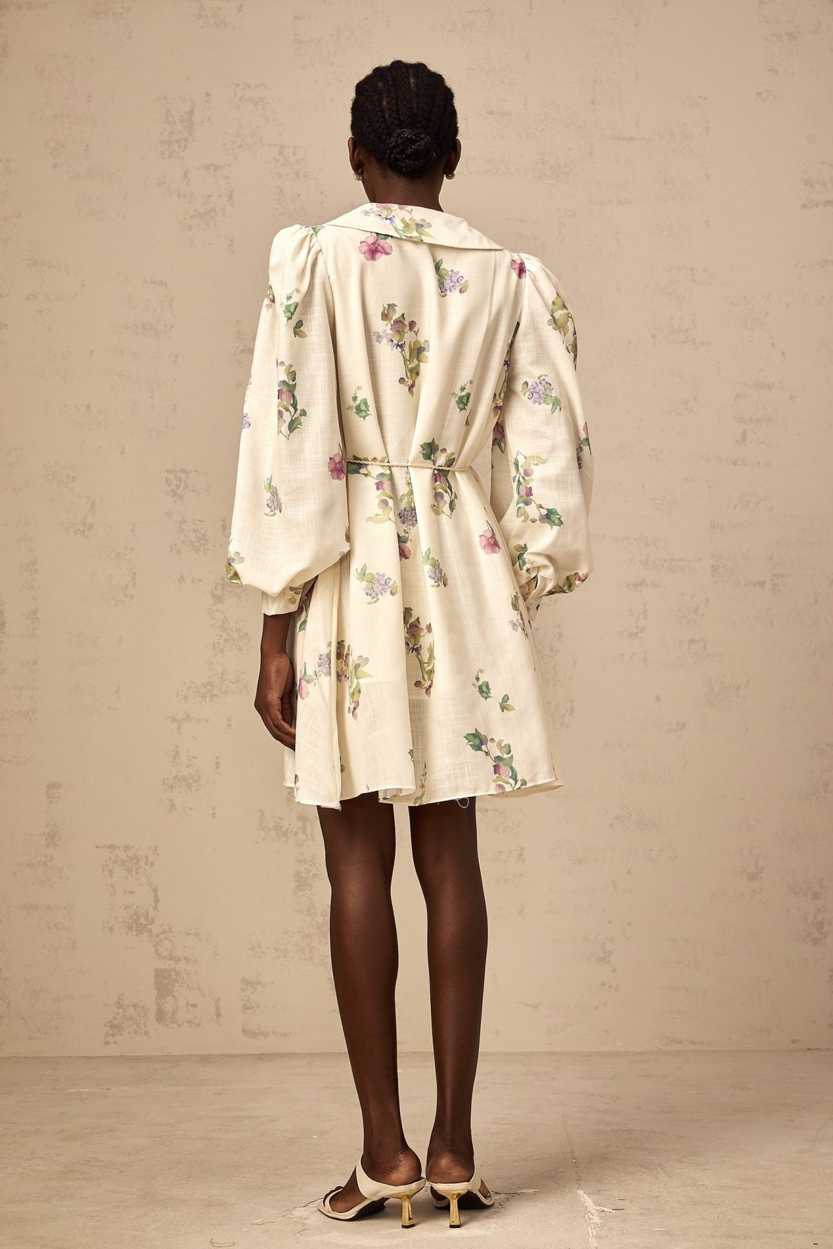 Riley Floral Mini Dress with Bowknot Detailing