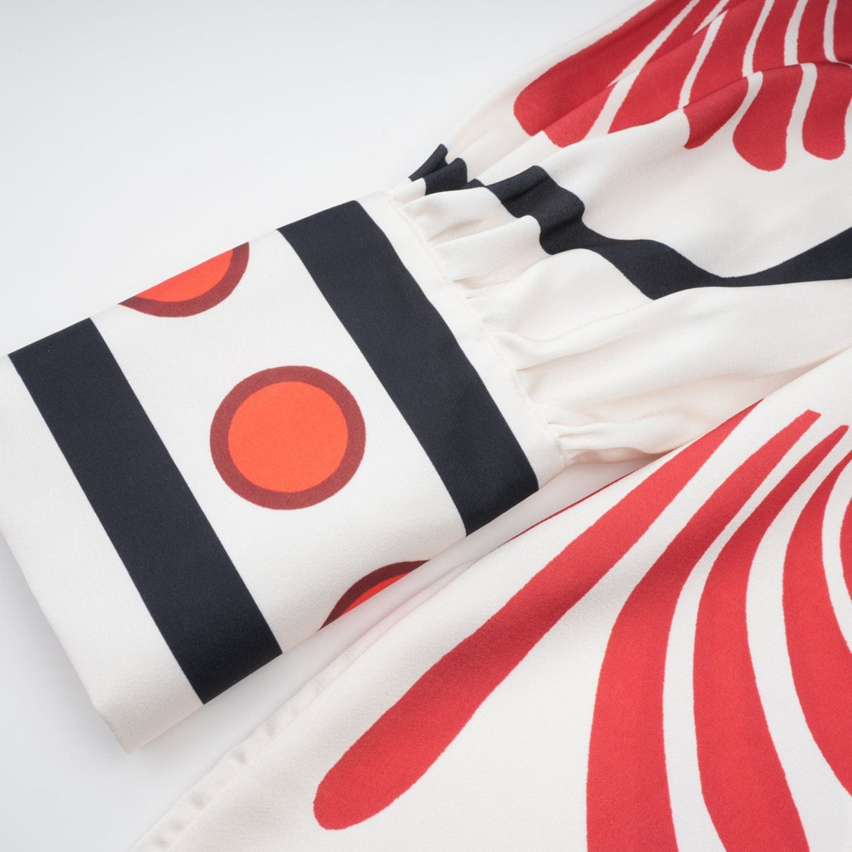 Rinata Shirt & Trousers White Multicolor Graphic Print Set
