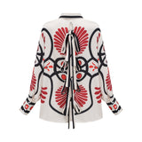 Rinata Shirt & Trousers White Multicolor Graphic Print Set