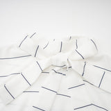 Rinata Top & Skirt Striped White Matching Set