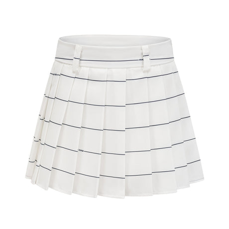 Rinata Top & Skirt Striped White Matching Set