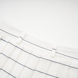 Rinata Top & Skirt Striped White Matching Set
