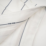 Rinata Top & Skirt Striped White Matching Set