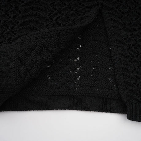 Rita Cardigan & Skirt Black Sequin Crochet Matching Set
