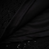 Rita Cardigan & Skirt Black Sequin Crochet Matching Set