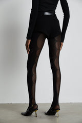 Rivi cutout elasticatedwaistband tights