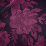 Isabel Floral Midi Dress in Vibrant Purple with Spaghetti Straps & Lace Trims